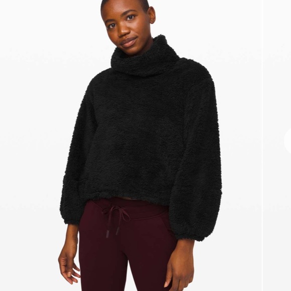 lululemon athletica Tops - Lululemon Warmth Restore Sherpa Pullover size XS/S Black #W3CWAS